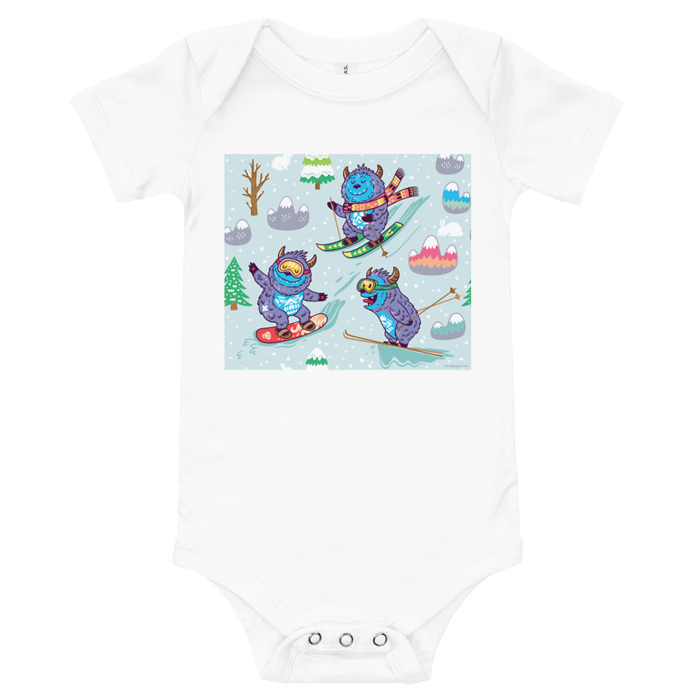 Soft Premium Baby Bodysuit - Yeti Winter Madness