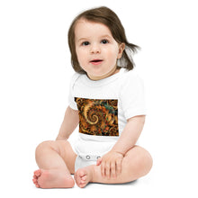 Load image into Gallery viewer, Soft Premium Baby Bodysuit - Spiraling Spiral Fractals
