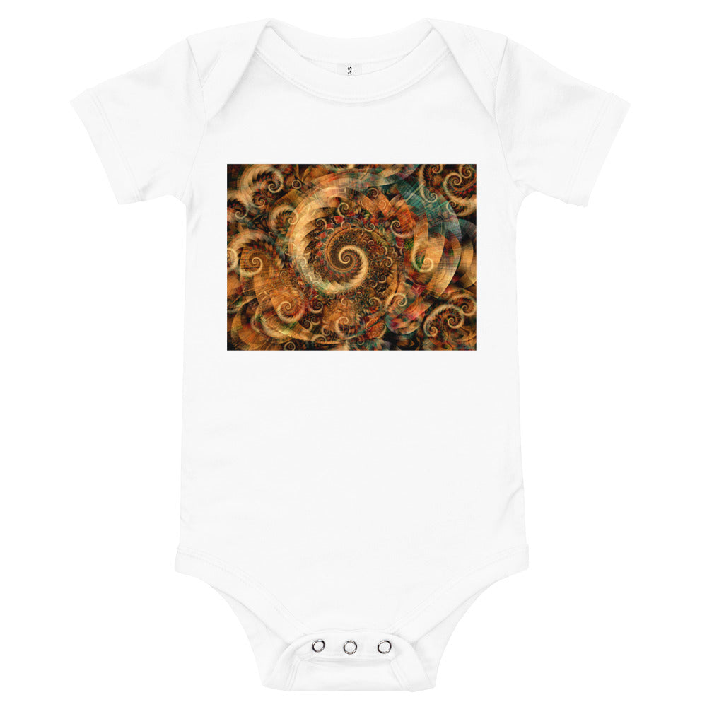 Soft Premium Baby Bodysuit - Spiraling Spiral Fractals