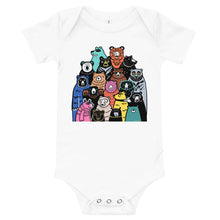 Load image into Gallery viewer, Premium Soft Baby Bodysuit - A Band of Bears
