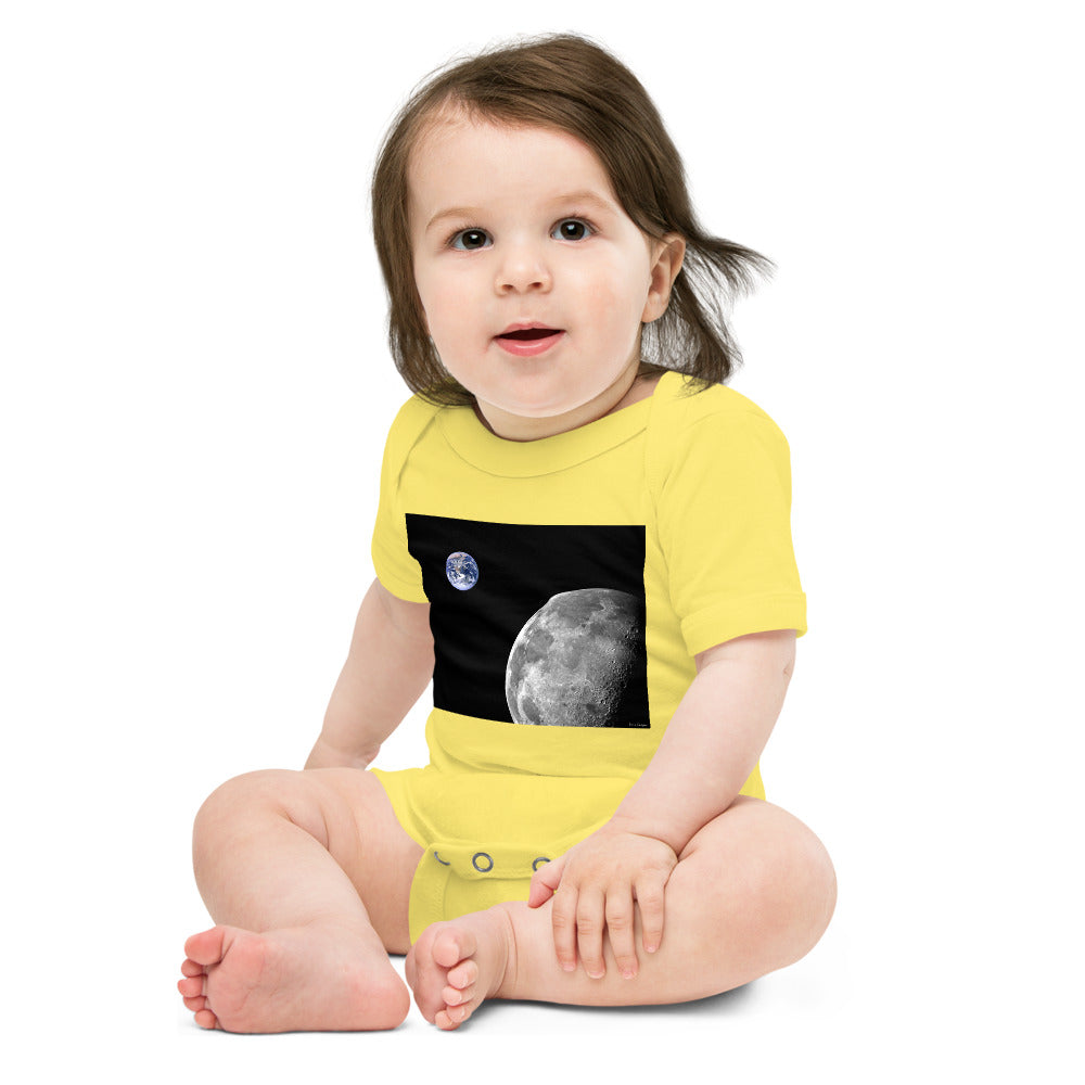 Light Soft Baby Bodysuit - NASA Photo: Earth & Moon
