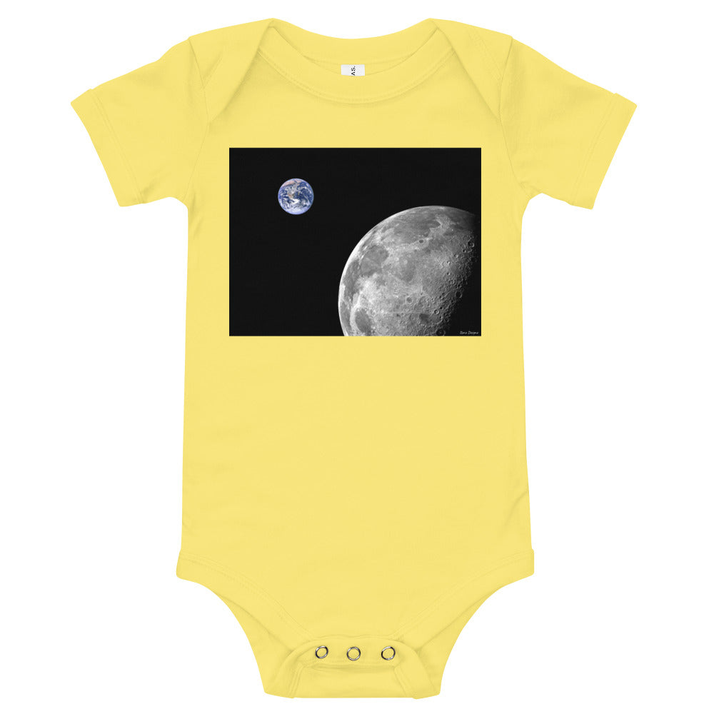 Light Soft Baby Bodysuit - NASA Photo: Earth & Moon