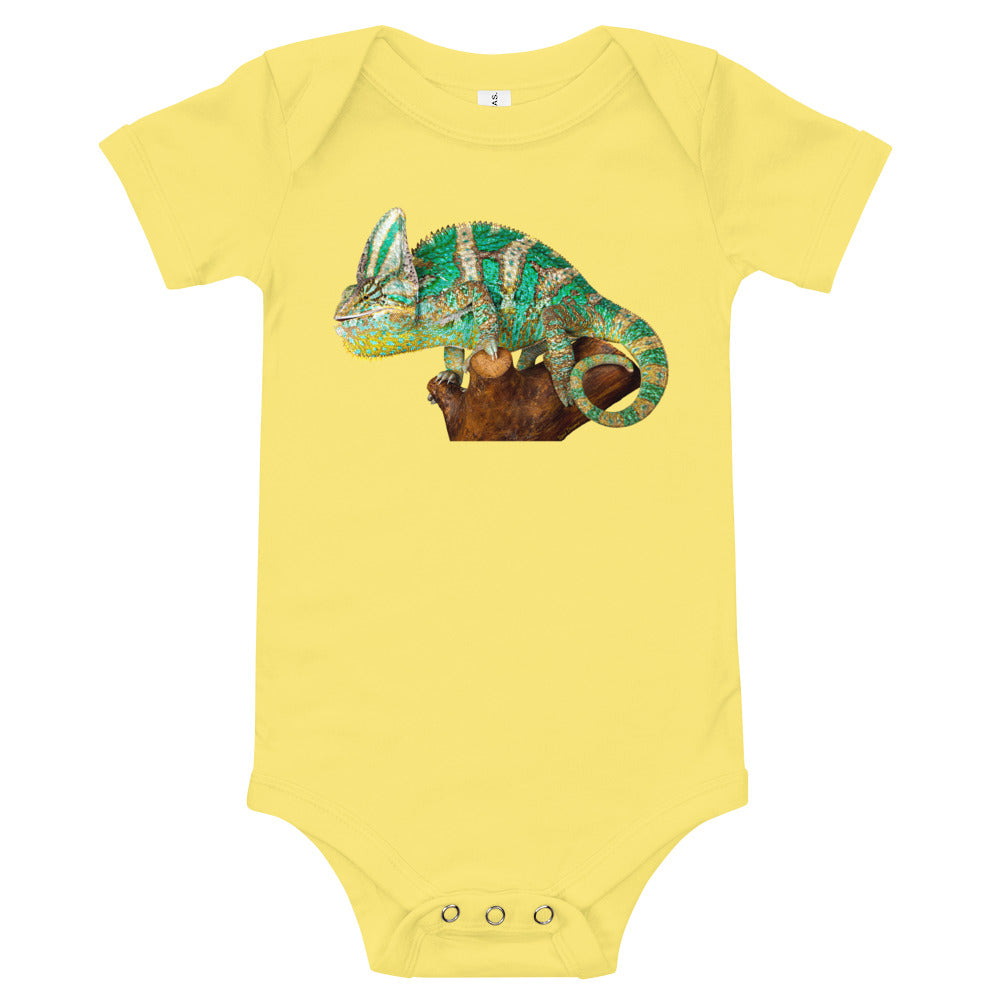 Light Soft Baby Bodysuit - Green Vailed Chameleon