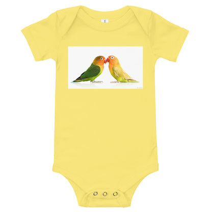 Light Soft Baby Bodysuit - Love Birds