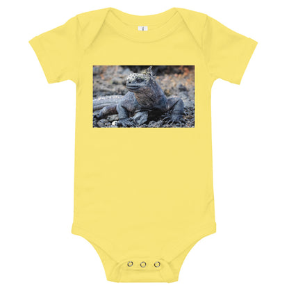 Light Soft Baby Bodysuit - Galapagos Blue Marine Iguana