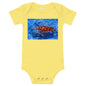 Light Soft Baby Bodysuit - Loggerhead Sea Turtle In Blue Water