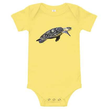 Light Soft Baby Bodysuit - Flatback Sea Turtle