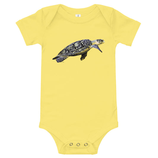Light Soft Baby Bodysuit - Flatback Sea Turtle