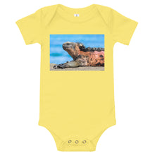 Load image into Gallery viewer, Light Soft Baby Bodysuit - Galapagos Marine Iguana Basking
