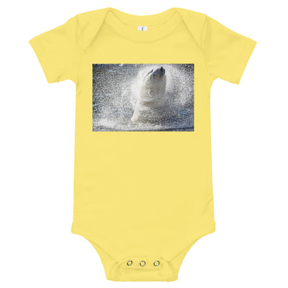 Light Soft Baby Bodysuit - Polar Bear Shedding Water