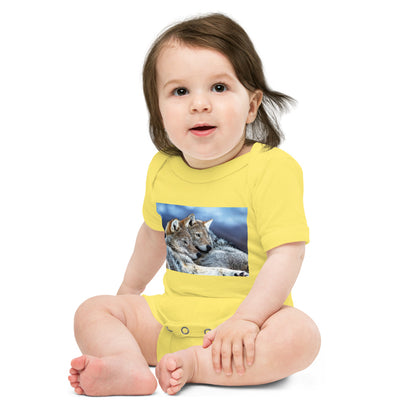 Light Soft Baby Bodysuit - Wolves Chill'n