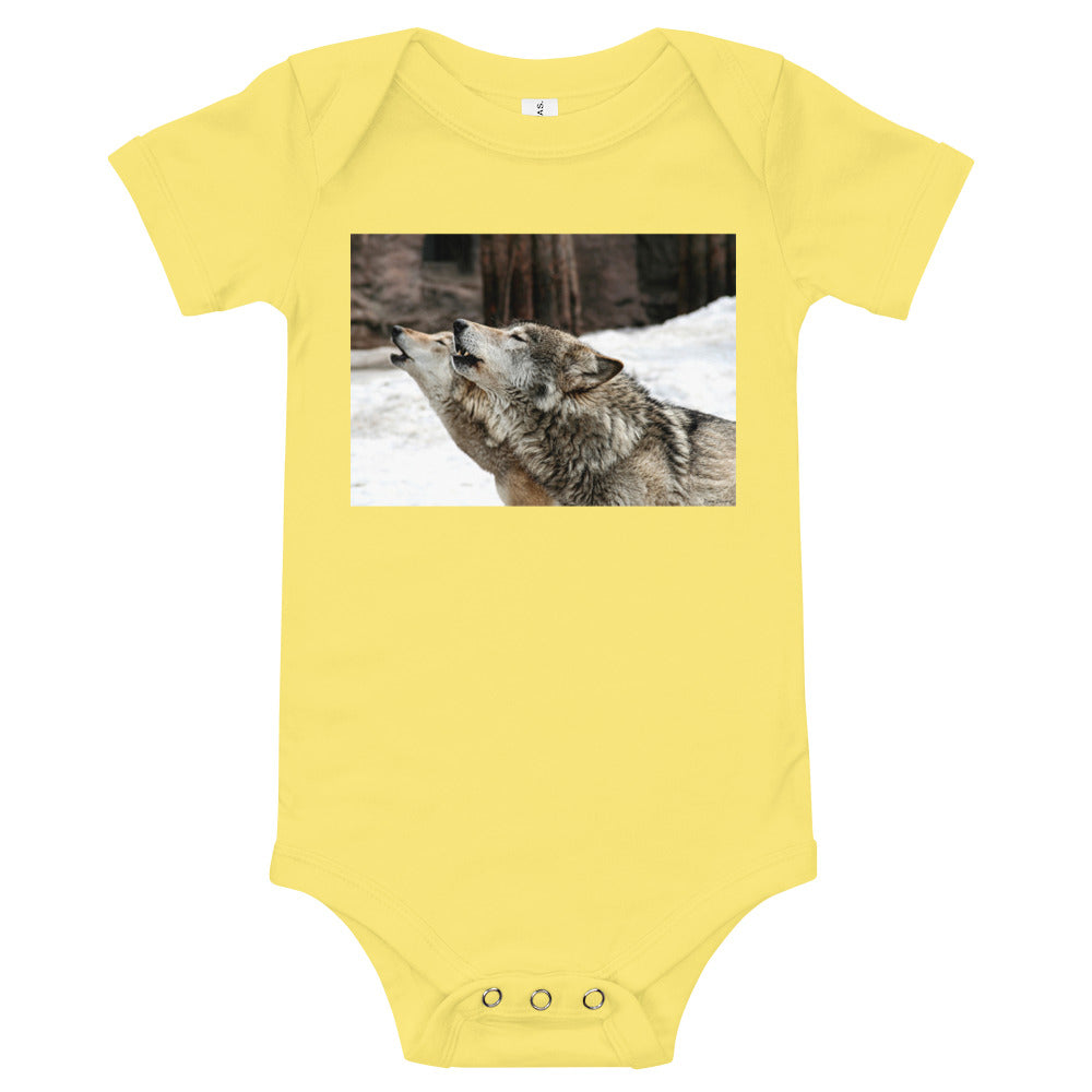 Light Soft Baby Bodysuit - Wolf Harmony