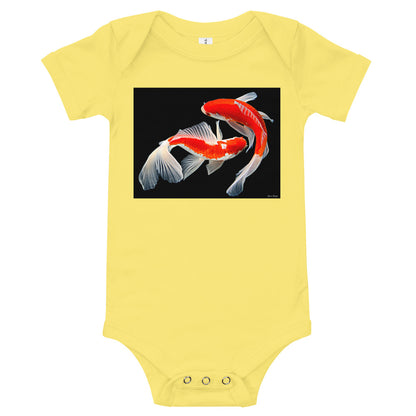 Light Soft Baby Bodysuit - Two koi