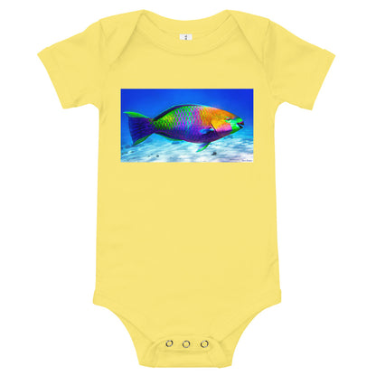 Light Soft Baby Bodysuit - Parrot Fish