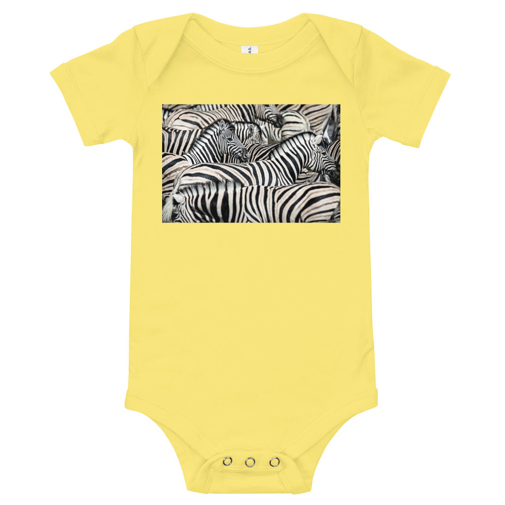 Light Soft Baby Bodysuit - Sharp Dressed Zebras