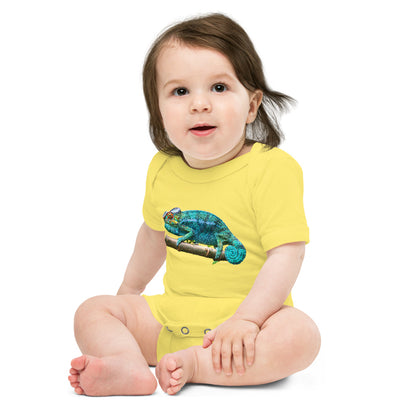 Light Soft Baby Bodysuit - Turquoise Chameleon