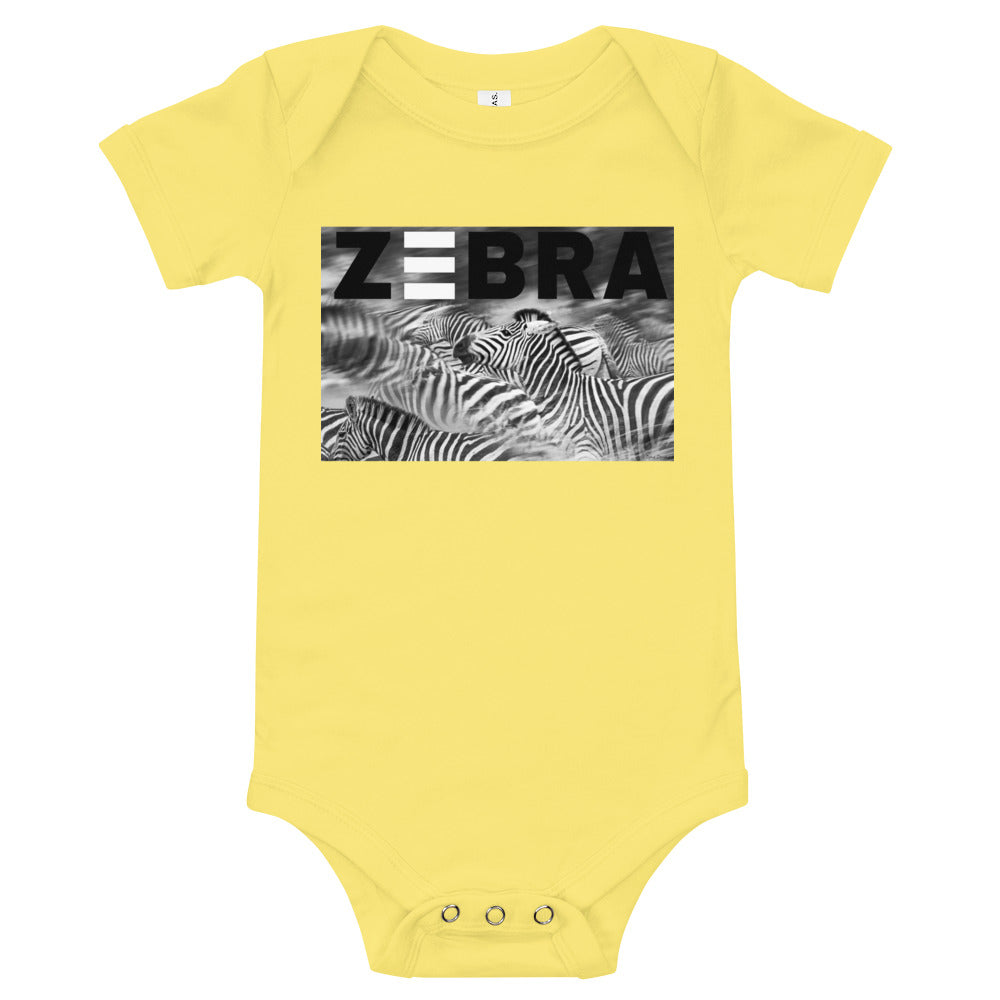 Light Soft Baby Bodysuit - Zebra Blur