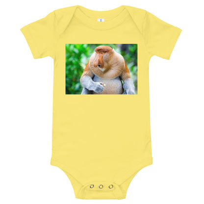 Light Soft Baby Bodysuit - Nosey Monkey