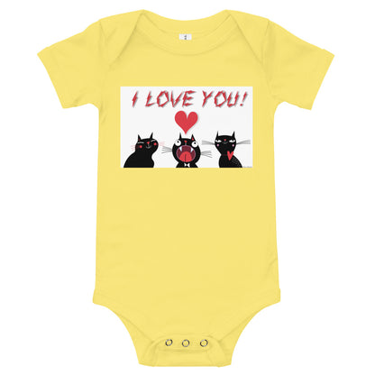 Light Soft Baby Bodysuit - I Love You! I Love you! I Love You!