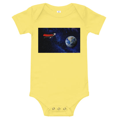 Light Soft Baby Bodysuit - Super Dog in Space