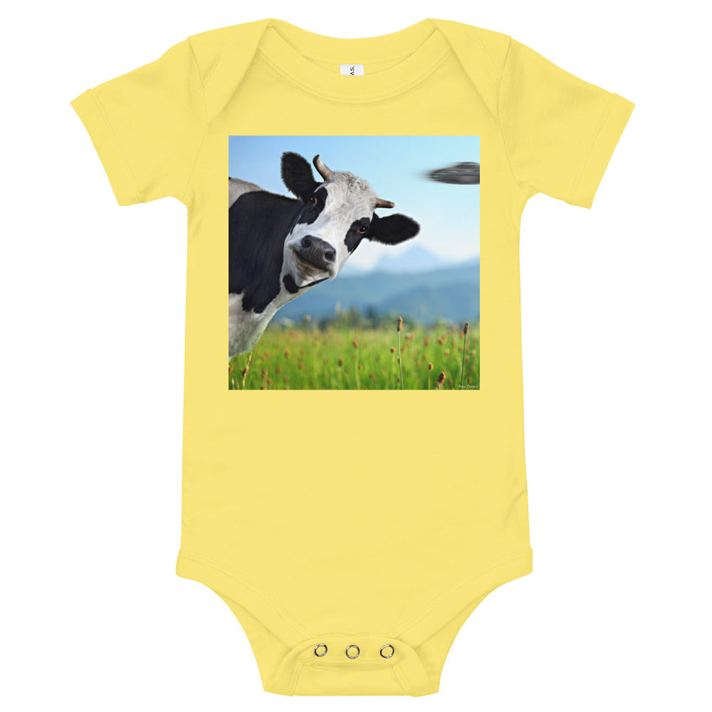 Light Soft Baby Bodysuit - Holy Cow & UFO
