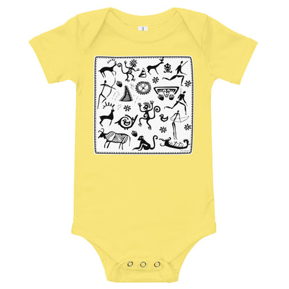 Light Soft Baby Bodysuit - Petroglyphs