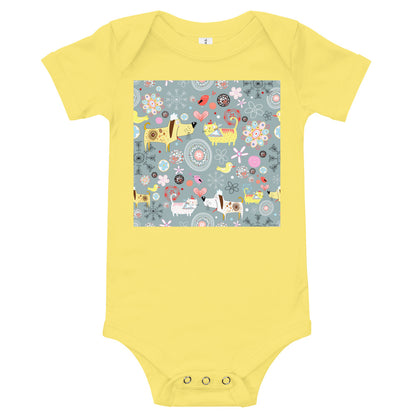 Light Soft Baby Bodysuit - Cats & Dogs