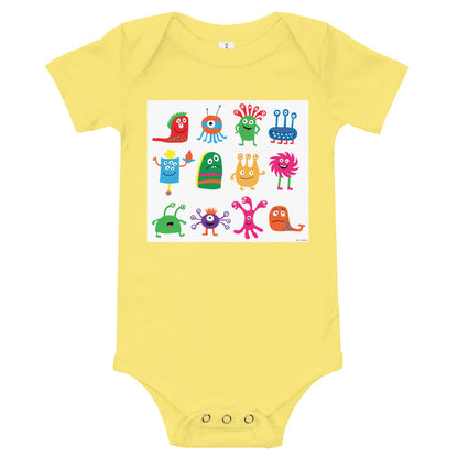 Light Soft Baby Bodysuit - Very Funny Monsters