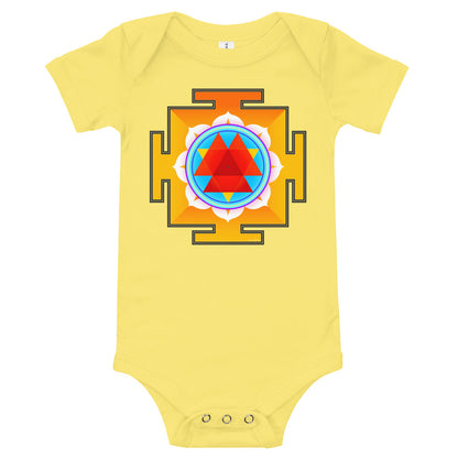 Light Soft Baby Bodysuit - Red & Yellow Yantra