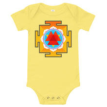 Load image into Gallery viewer, Light Soft Baby Bodysuit - Red &amp; Yellow Yantra
