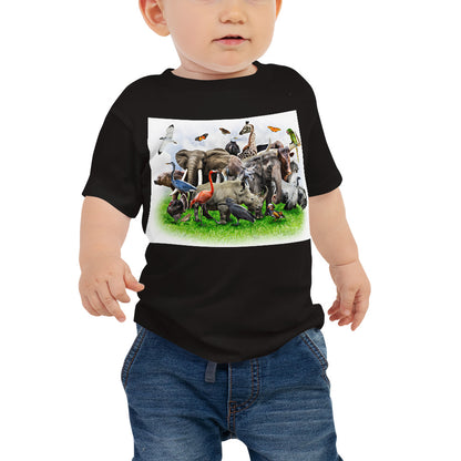 Baby Jersey Tee - Wild Animals