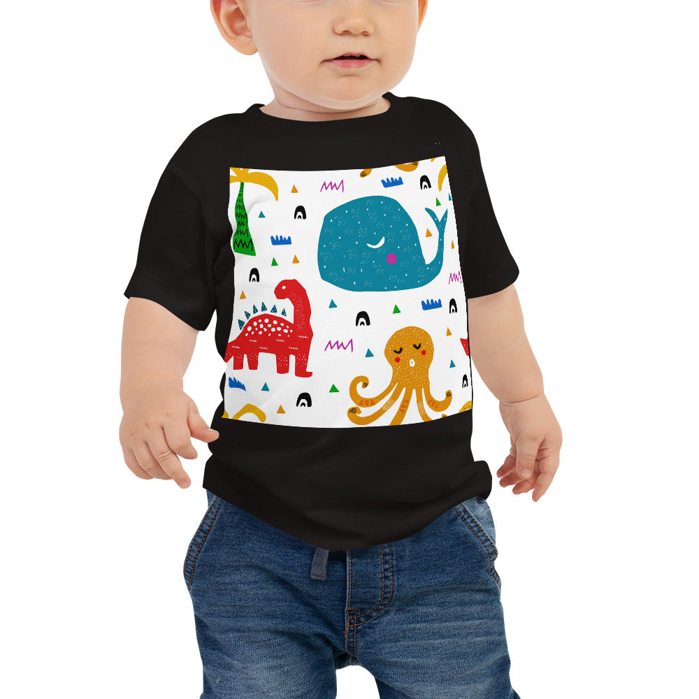 Baby Jersey Tee - A Whale, A Dino & an Octopus...