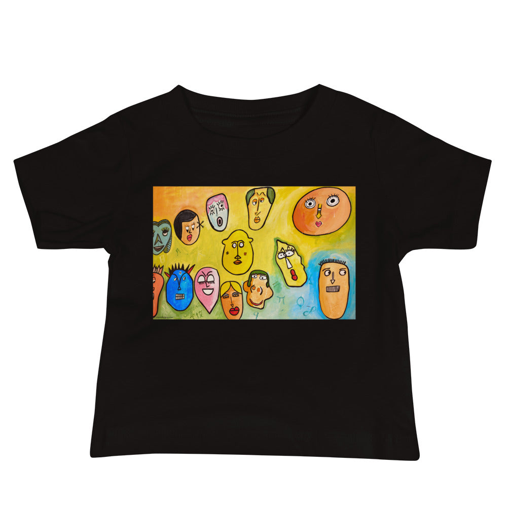 Baby Jersey Tee - Funny Faces
