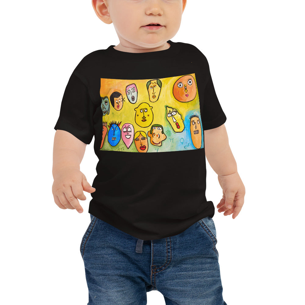 Baby Jersey Tee - Funny Faces