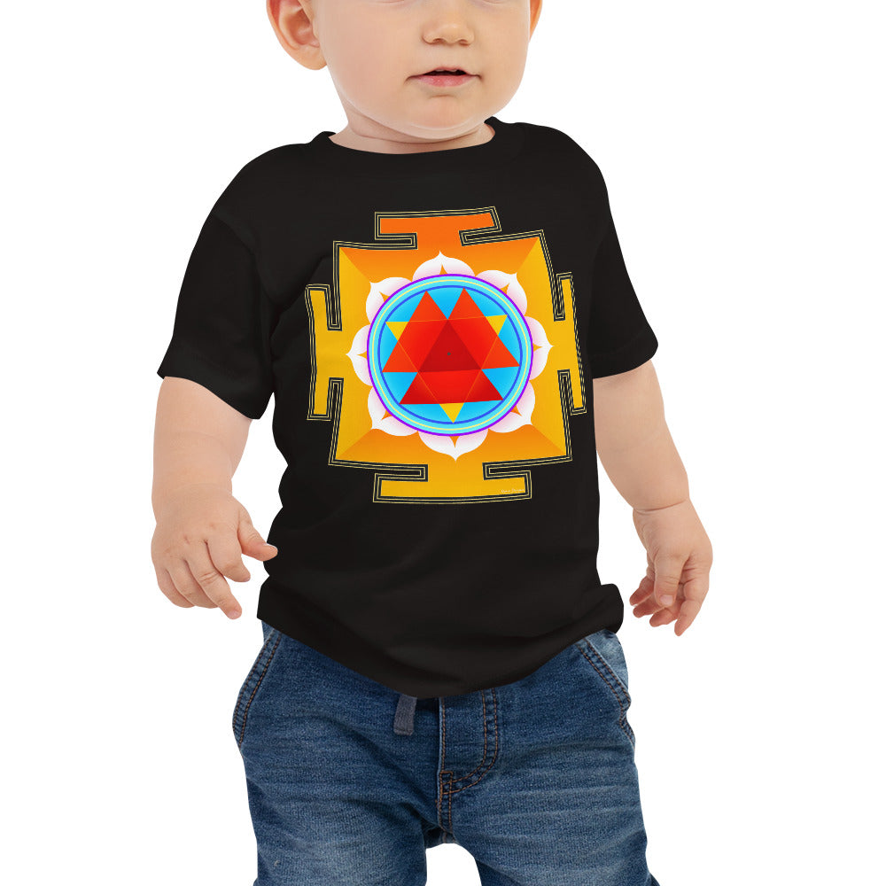 Baby Jersey Tee - Red & Yellow Yantra