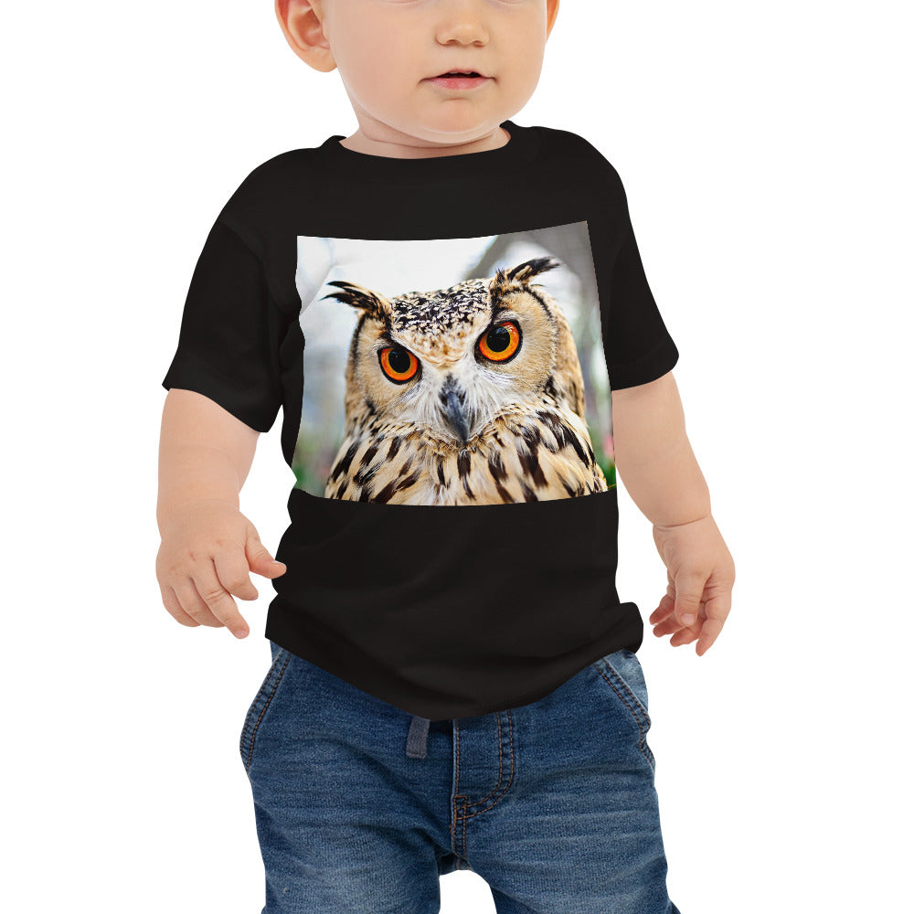 Baby Jersey Tee - Orange Eyed Owl