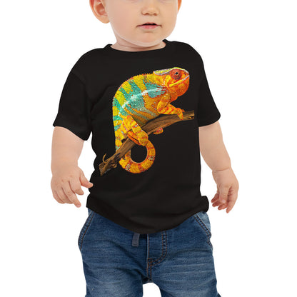Baby Jersey Tee - Yellow & Green? Chameleon
