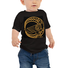 Load image into Gallery viewer, Baby Jersey Tee - Odin&#39;s Crow on a Crescent Moon
