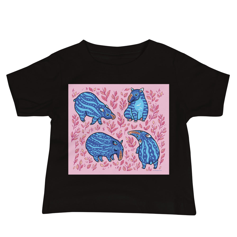 Baby Jersey Tee - Funny Blue Tapirs