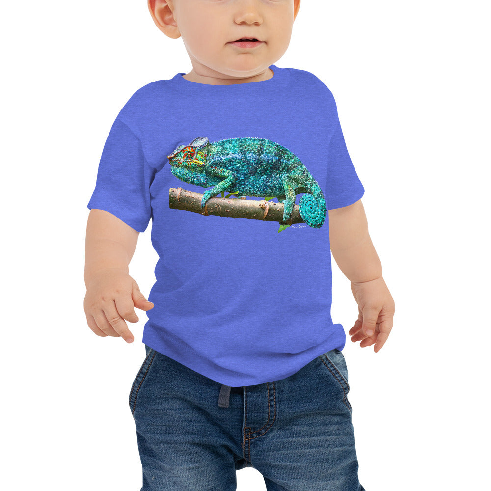 Baby Jersey Tee - Turquoise Panther Chameleon