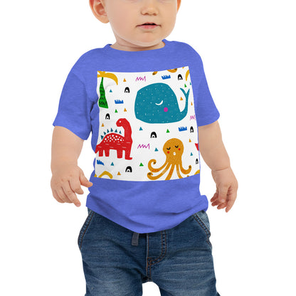 Baby Jersey Tee - A Whale, A Dino & an Octopus...