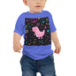 Baby Jersey Tee - Pink Dino. Peace Out!