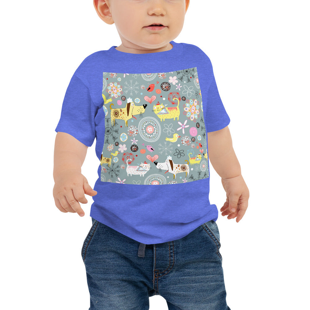 Baby Jersey Tee - Cats & Dogs