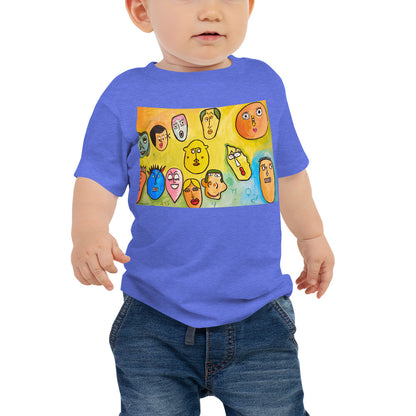 Baby Jersey Tee - Funny Faces