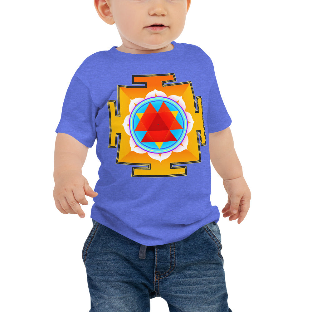 Baby Jersey Tee - Red & Yellow Yantra