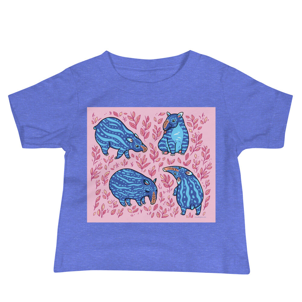 Baby Jersey Tee - Funny Blue Tapirs