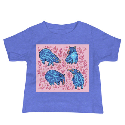 Baby Jersey Tee - Funny Blue Tapirs