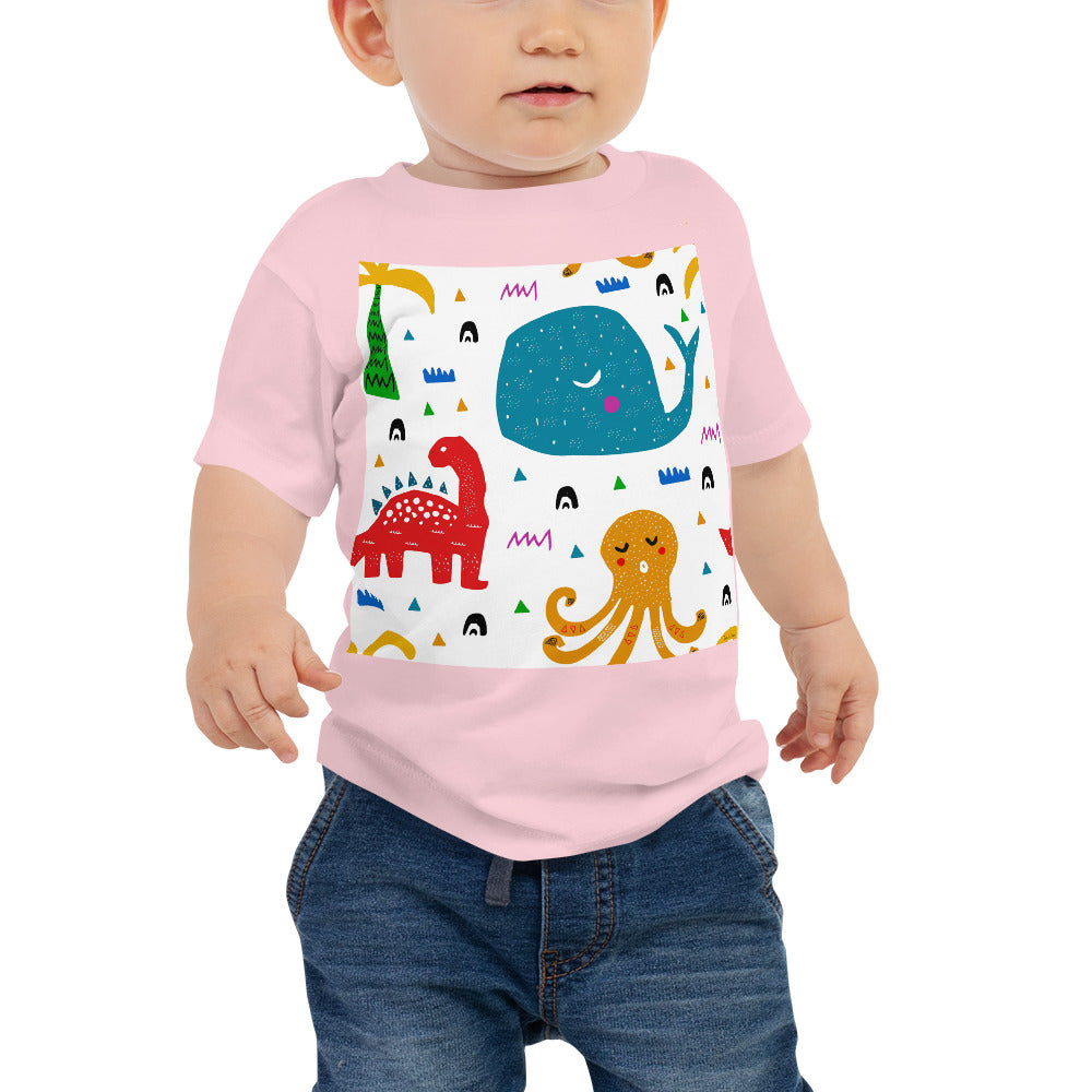 Baby Jersey Tee - A Whale, A Dino & an Octopus...