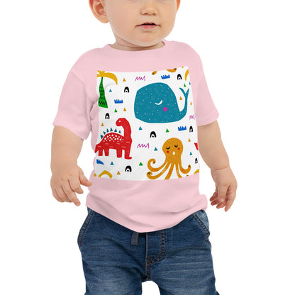 Baby Jersey Tee - A Whale, A Dino & an Octopus...