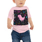 Baby Jersey Tee - Pink Dino. Peace Out!